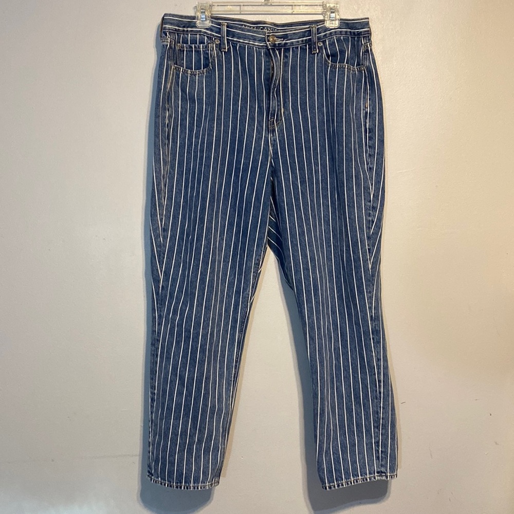 Striped Mom Jeans